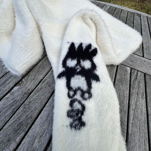 Sanrio Badtz Maru Forever 21 Hello Kitty Sweater Womens 3X Ivory NWOT Oversized - Picture 15 of 16